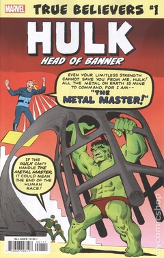 Incredible Hulk 6 Head of Banner - True Believers