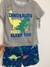 Pijama conjunto camiseta e bermuda Dinossauro