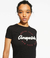 T-shirt Aeropostale feminina preta com letras brancas APLICADAS