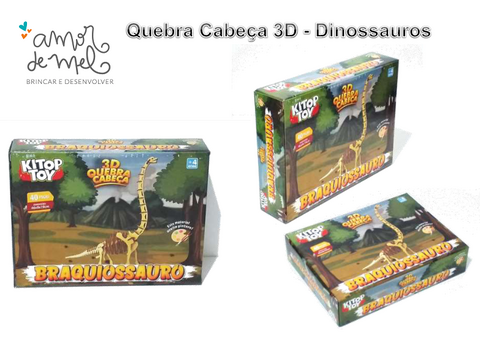 Quebra Cabeça 3D Dinossauro Braquiossauro