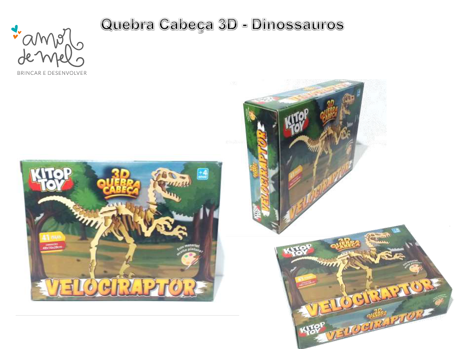 DINOSSAUROS - QUEBRA-CABEÇA 3D