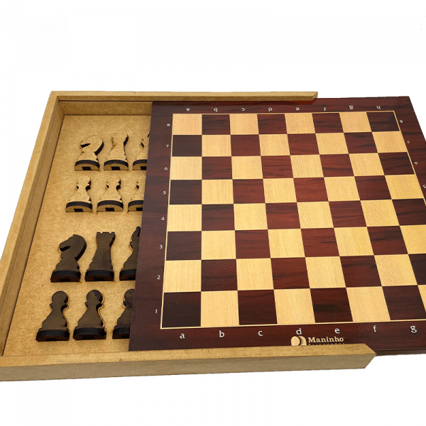 Página para colorir de jogo de xadrez para crianças