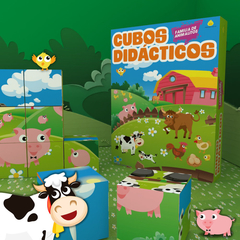 Juego Cubos Didacticos Familia Animalitos YUYU - comprar online