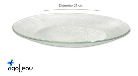 Plato Playo Aquamarine Vidrio Flint Rigolleau