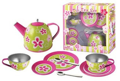 Juego de té 10 piezas metal
