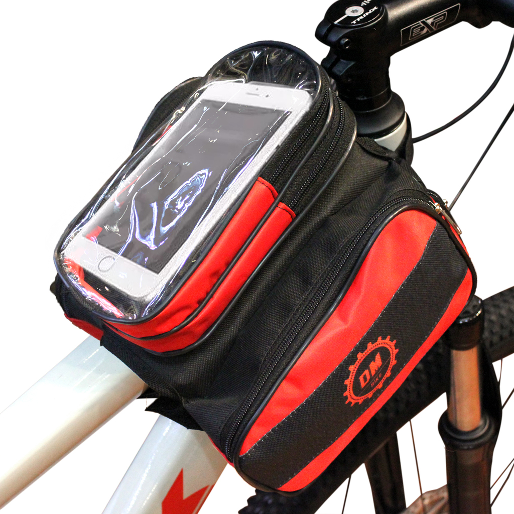Porta Celular Bicicleta Tactil Touch DM Bike Con Alforjas 4 Bolsillos