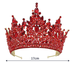 Tiara Coroa Luxo Vermelha na internet
