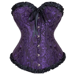 Corselet Cetim Brocado Varias Cores - loja online