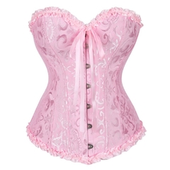 Corselet Cetim Brocado Varias Cores - comprar online