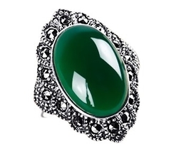 Anel Verde Esmeralda Retro - comprar online