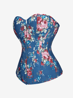 CORSET AZUL FLORAL - comprar online