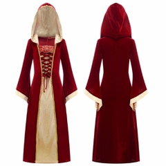Vestido Medieval vermelho na internet