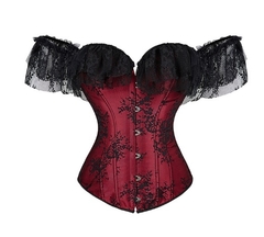 CORSET BLACK /RED