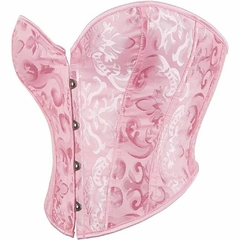 CORSET CURTO OVERBUST ROSA FLORAL na internet