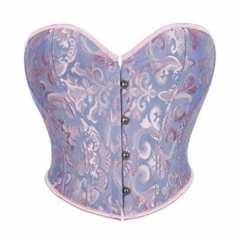 CORSET CURTO OVERBUST FLORAL LILAS