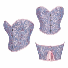 CORSET CURTO OVERBUST FLORAL LILAS - online store