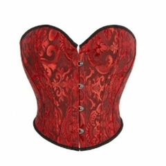 CORSET CURTO OVERBUST FLORAL JACQUARD