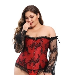 Corset mangas longas bordado - comprar online