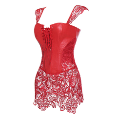 CORCET VERMELHO RENDA - comprar online