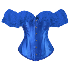 corset ciganinha azul