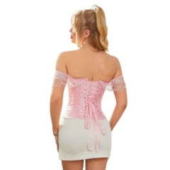 corset rosa doce encanto na internet