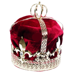 Coroa Rei Veludo Vermelha