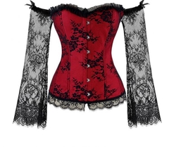 Corset mangas longas bordado - loja online