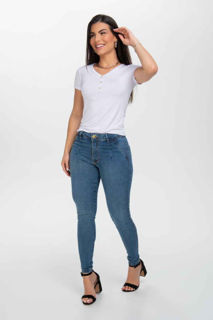 Calça Jeans Feminina Skinny com Lycra - Lojas Maxshop