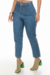 Calça Mom Jeans Feminina Com Detalhe Drapeado na internet