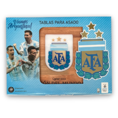 Tabla de Asado AFA a Color - Campeones del Mundo - comprar online