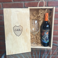 Caja de Vino Caja de Vino personalizada + Vino Vagabundo + Copa