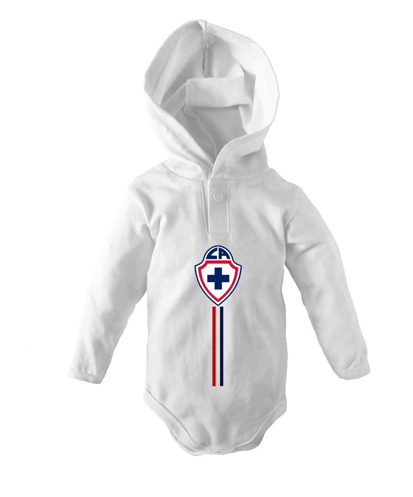 Pa alero Futbol con Capucha Cruz Azul Retro Blanco