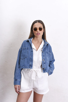 CAMISA CROP DENIM (ALAPAR) - comprar online