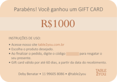 GIFT CARD 1000 - comprar online