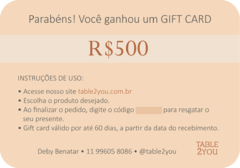 GIFT CARD 500 - comprar online