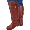 bota de couro feminina masculina bico quadrado solado confort gel