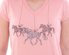 Camiseta Baby Look Estampa Cavalo - Tropilha - comprar online