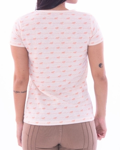 Camiseta Estampa Cavalo Creme com Laranja - Tropilha - comprar online