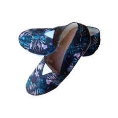 Alpargata Tecido Feminina Estampa Azul Floral -La Frontera - comprar online