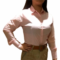 camisa de prenda rosa com elastano
