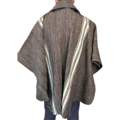 Poncho De Lã Crua Unissex 88cm X 118,5cm Comprimento-Sabiá na internet