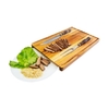 tabua de corte de madeira teclas para churrasco com serve facil prato