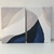 STOCK INMEDIATO - Set 2 40x60 en Canvas Abstracto Azul, Blanco y Gris