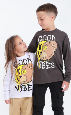 Remera Good Vibes Bear - Miniboss | Tienda de ropa de niña y niño + Accesorios | Ropa Aesthetic