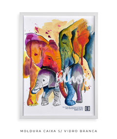 Elefantes / Filhos - Salmos 127:3 - Quadro Decorativo - Haba Poster