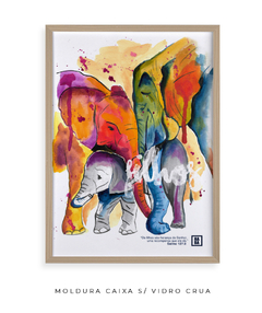 Imagem do Elefantes / Filhos - Salmos 127:3 - Quadro Decorativo