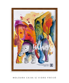Elefantes / Filhos - Salmos 127:3 - Quadro Decorativo - comprar online