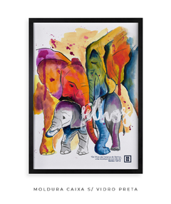 Elefantes / Filhos - Salmos 127:3 - Quadro Decorativo - Haba Poster