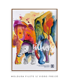Imagem do Elefantes / Filhos - Salmos 127:3 - Quadro Decorativo