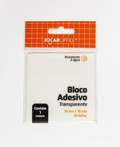 BLOCO ADESIVO TRANSPARENTE CRISTAL - JOCAR OFFICE